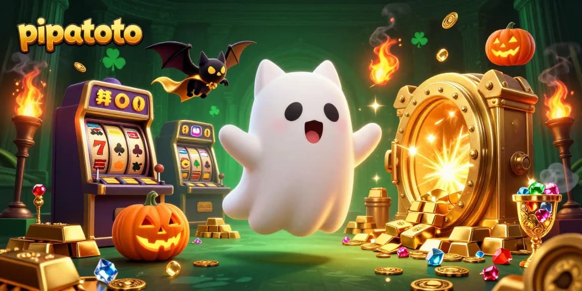 Experience thrilling wins at pipatoto with a cartoon ghost cat in an engaging casino scene.