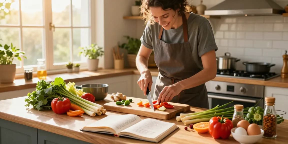 Delicious healthy cooking scene featuring fresh ginger and lemongrass in a vibrant kitchen, illustrating the theme of เว็บสล็อต.
