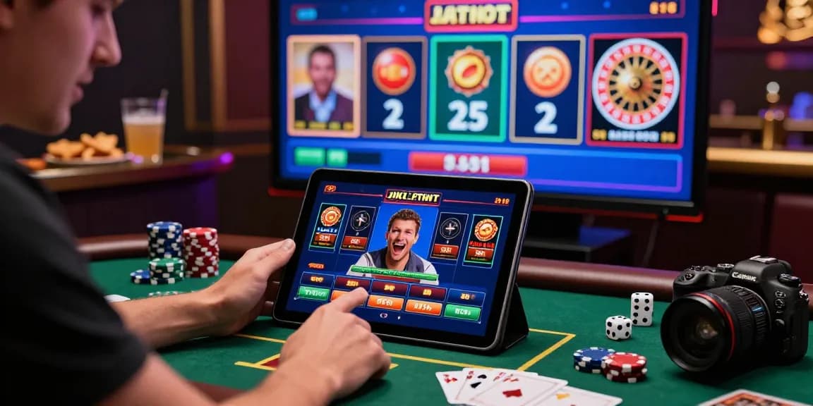LUCK8 platform user enjoying live online betting experience with engaging interface and gaming items.