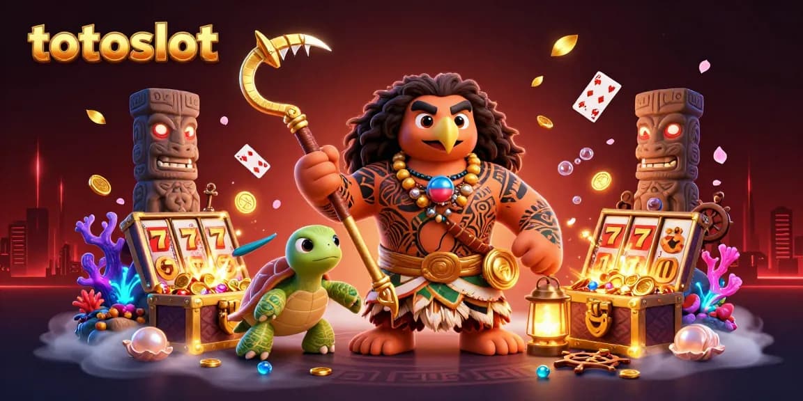 Totoslot captures the thrilling essence of slot games with vibrant characters and dynamic casino elements.