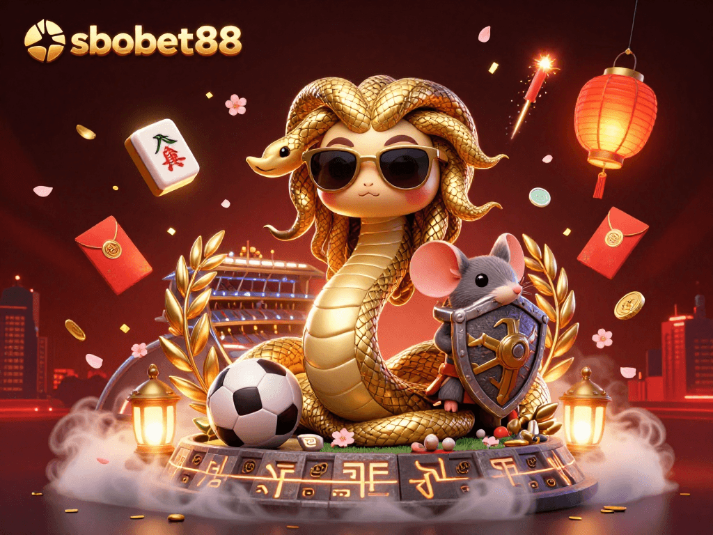 Experience sbobet88 with exciting sports betting features in a vibrant 3D illustration.