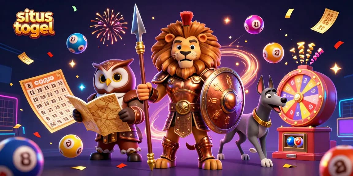 Engage with situs togel lottery action featuring vibrant game elements in a dynamic 3D scene.