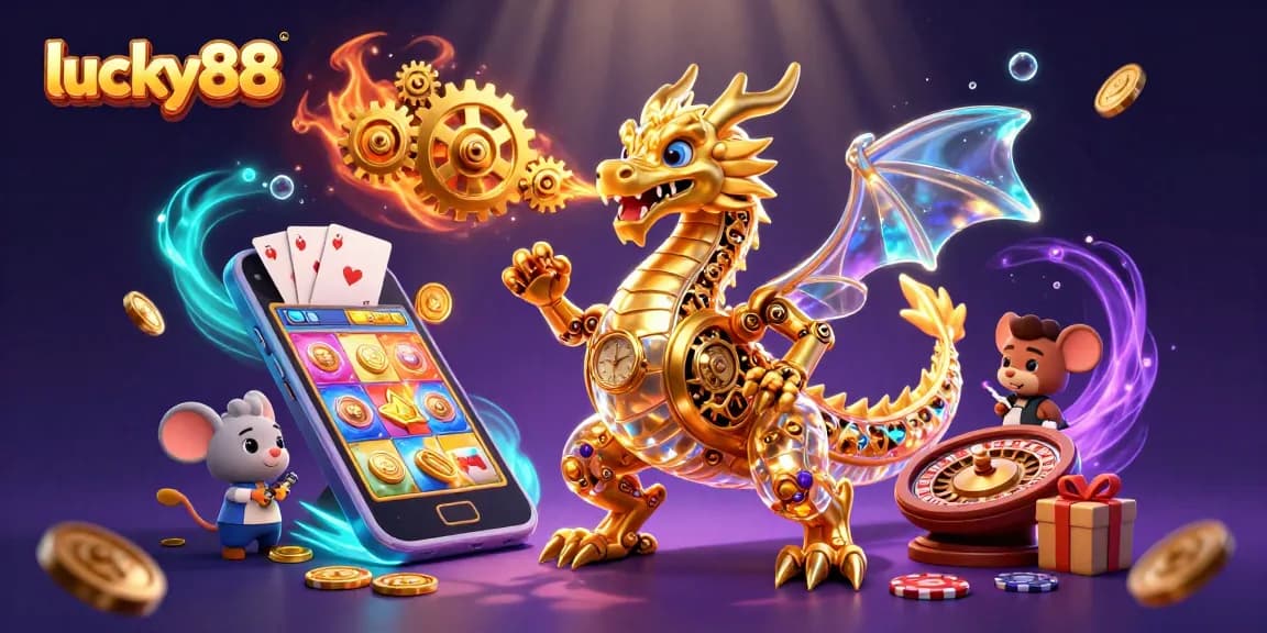 Experience thrilling gameplay with luck at lucky88, featuring golden dragon and jackpot elements.