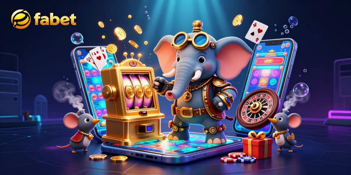 Spin the vibrant reels at fabet, with an enchanting steampunk elephant engineer at the slot machine.
