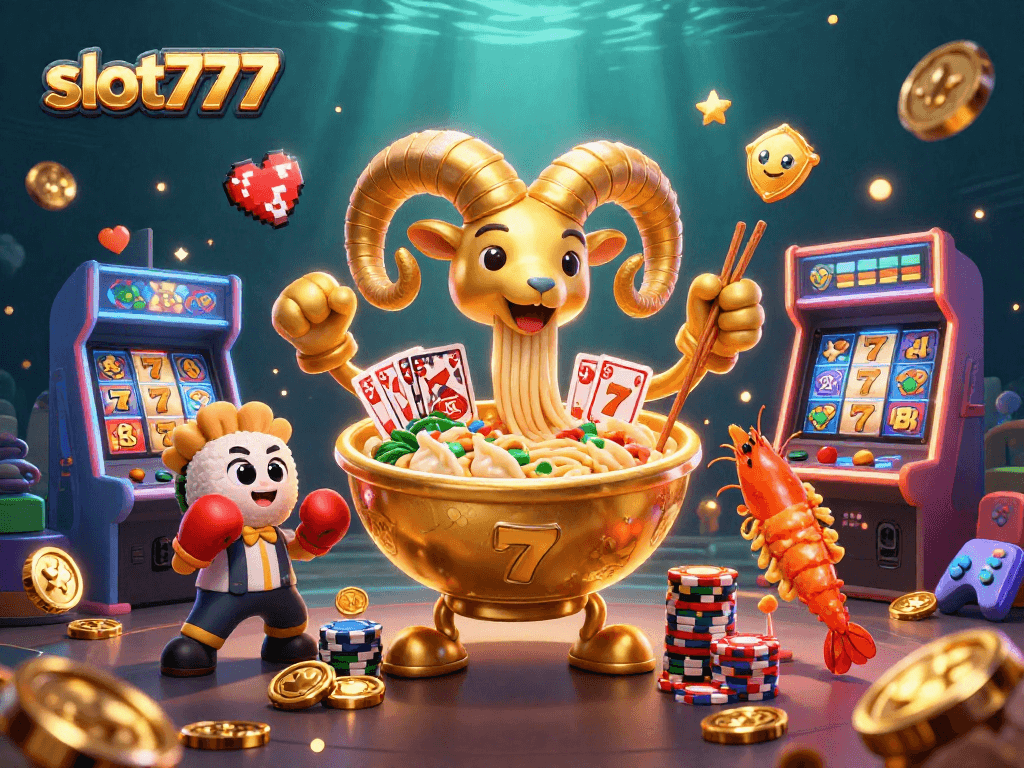 Menangkan jackpot di slot777 dengan ilustrasi animasi kasino berpikir yang menarik.