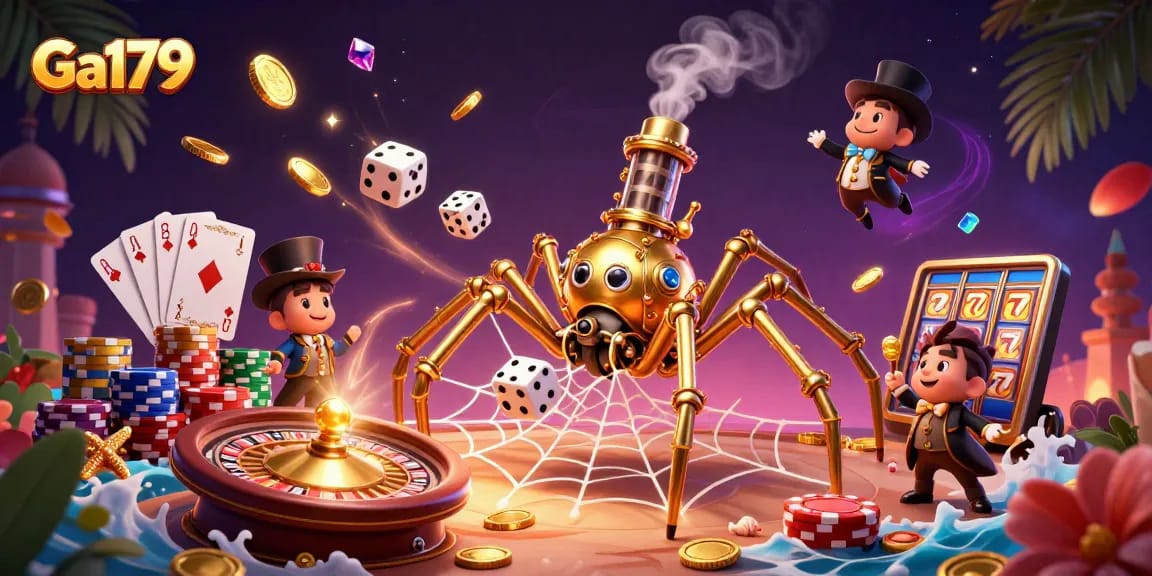 Experience dynamic gaming action at Ga179 with a captivating steampunk scene full of excitement.