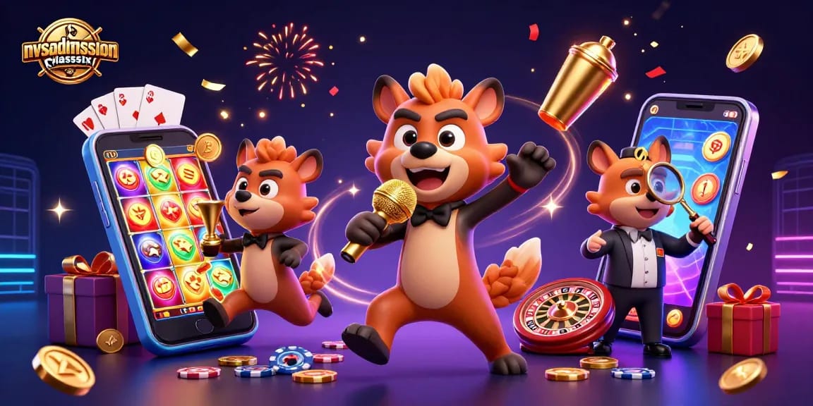 Join the exciting world of nvsadmissionclasssix at the comedy casino with hyena characters.