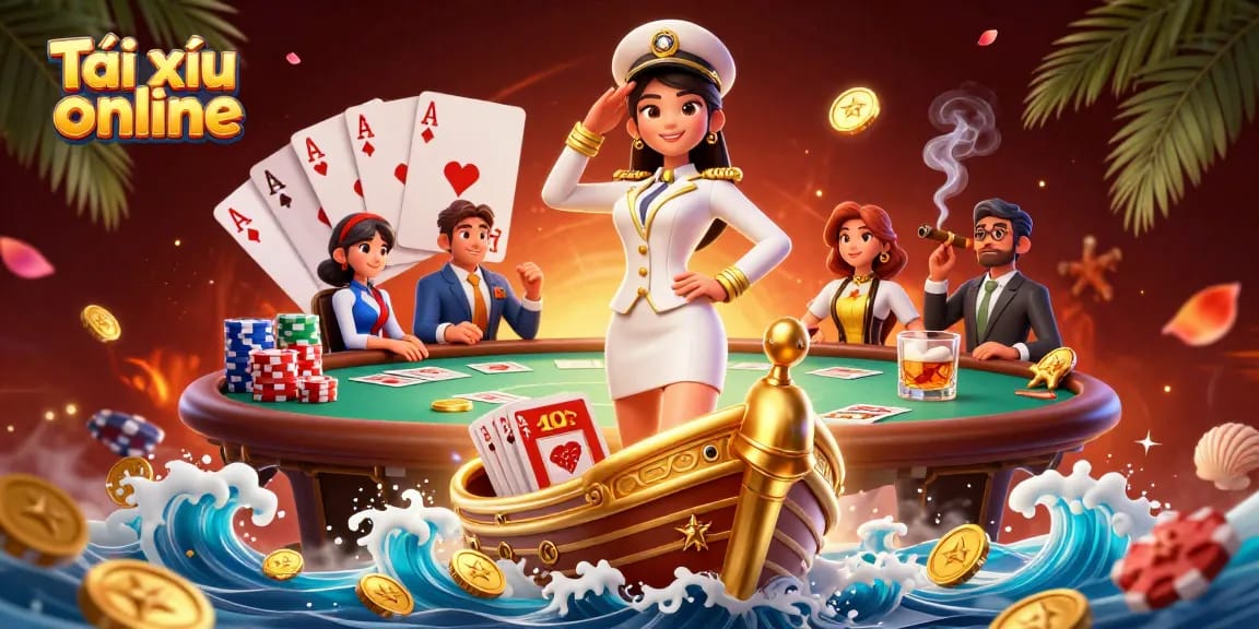 Experience Tài xỉu online action with elegant casino-themed illustration showcasing high-stakes betting elements.