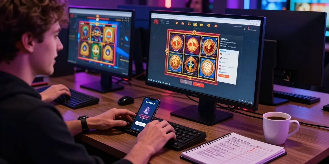 Gamer engaging with CEMESLOT's fast login as a part of online slot gaming experience.