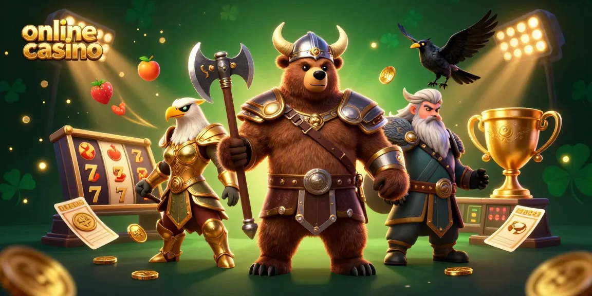 Engage with thrilling online casino games featuring a vibrant Viking theme and dynamic slot elements.