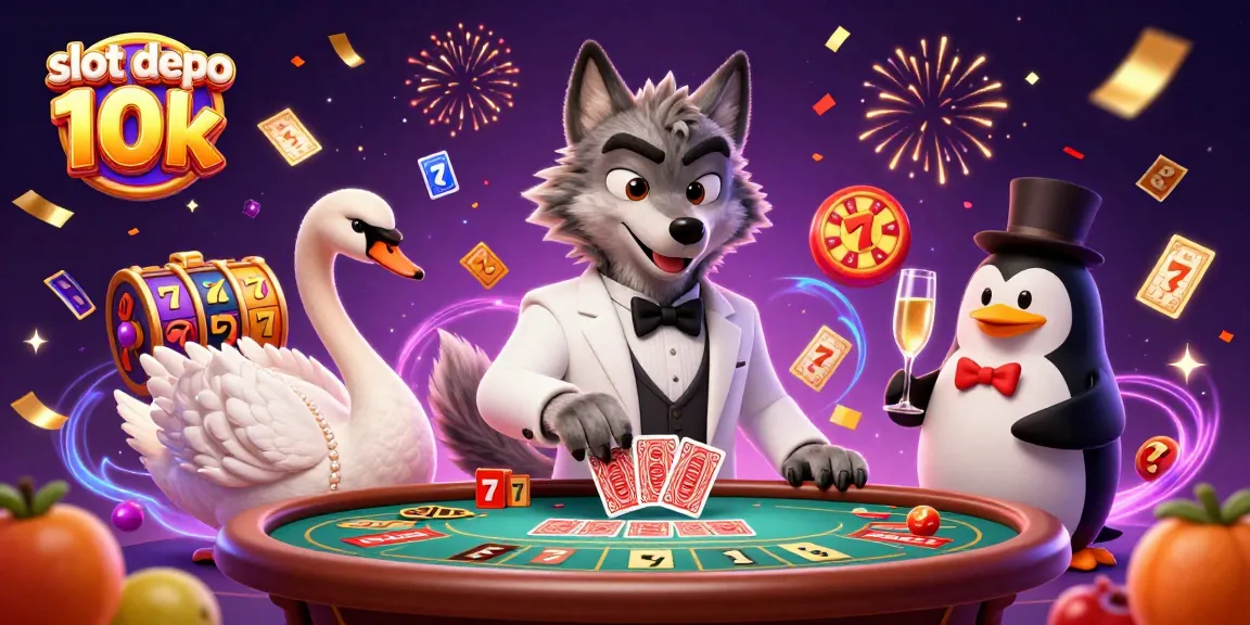 Menangkan jackpot di slot depo 10k dengan gambar ilustrasi kasino 3D yang menarik.