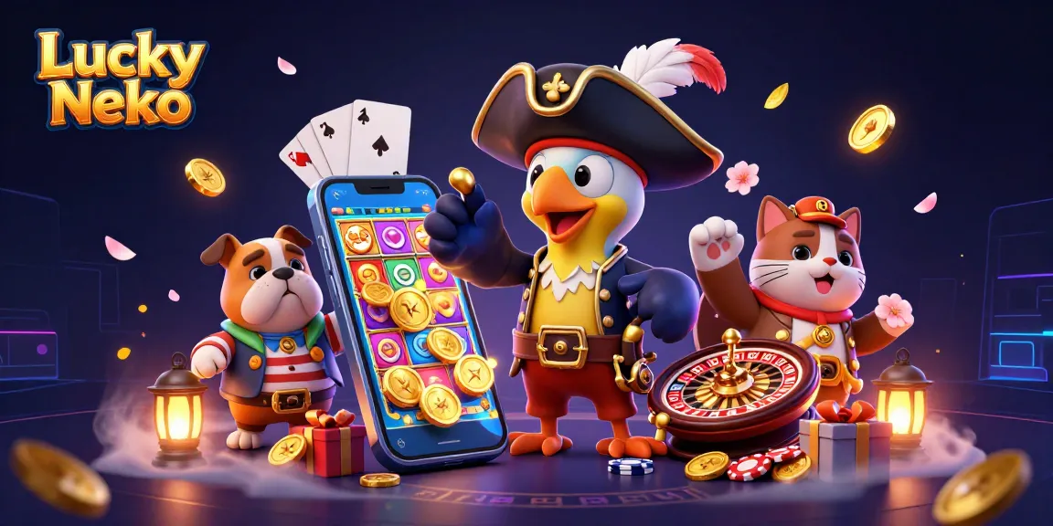 Experience Lucky Neko's thrilling slot adventures with vibrant characters and dynamic game elements.