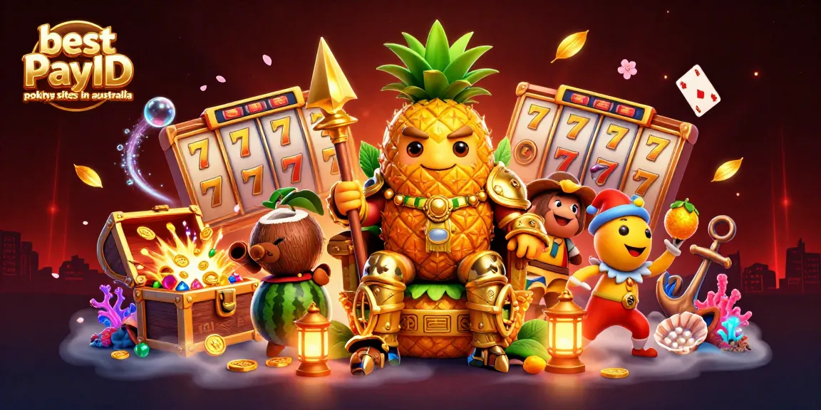 Experience thrilling gameplay at the best PayID pokies sites in Australia with vibrant 3D casino art