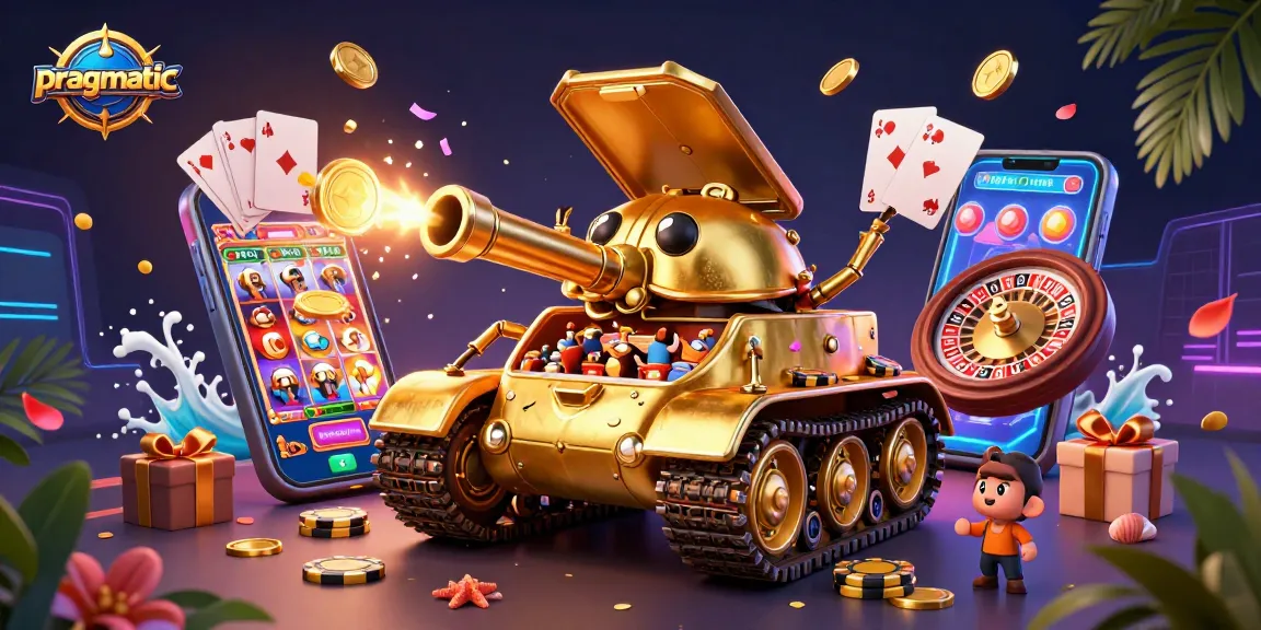 Experience the thrill of pragmatic slots in a vibrant casino illustration with dynamic gaming elements.