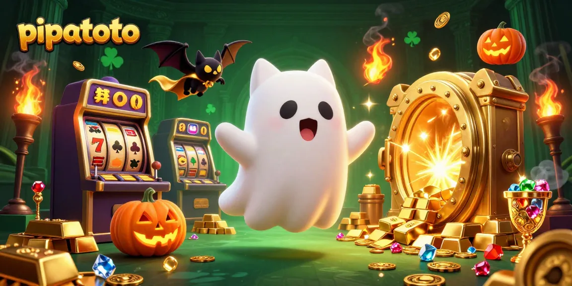 Experience thrilling wins at pipatoto with a cartoon ghost cat in an engaging casino scene.
