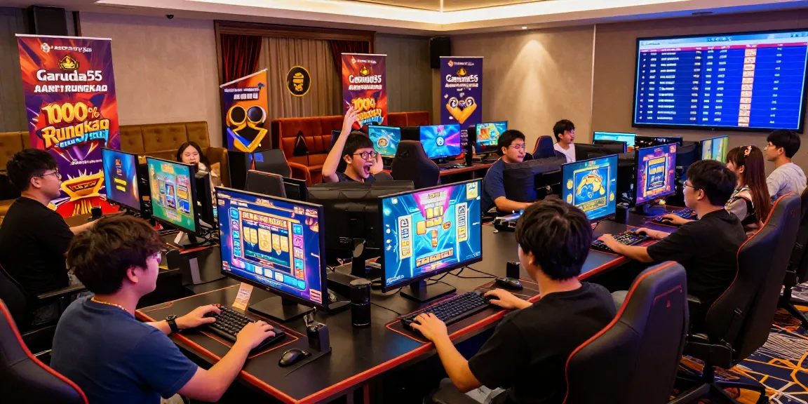 Experience the thrill of online gaming at https://garuda55.com/ with enthusiastic players in a vibrant lounge
