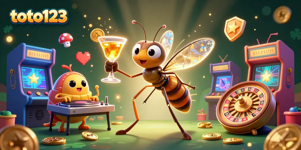 Engage in exciting gaming action at toto123 with vibrant casino elements and dynamic characters.