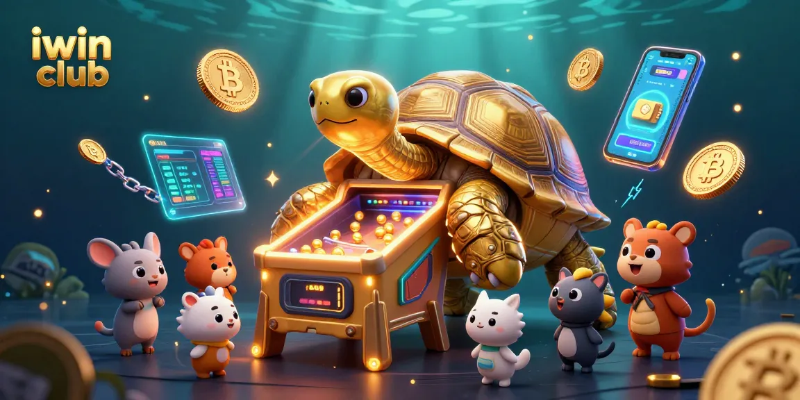 Experience thrilling games at iwin club with a vibrant, dynamic cartoon casino scene.