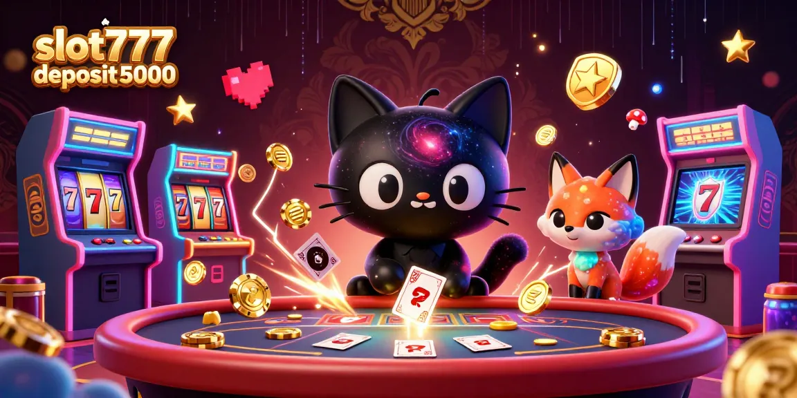 Experience thrilling gameplay with slot777deposit5000 in this vibrant cosmic casino scene.