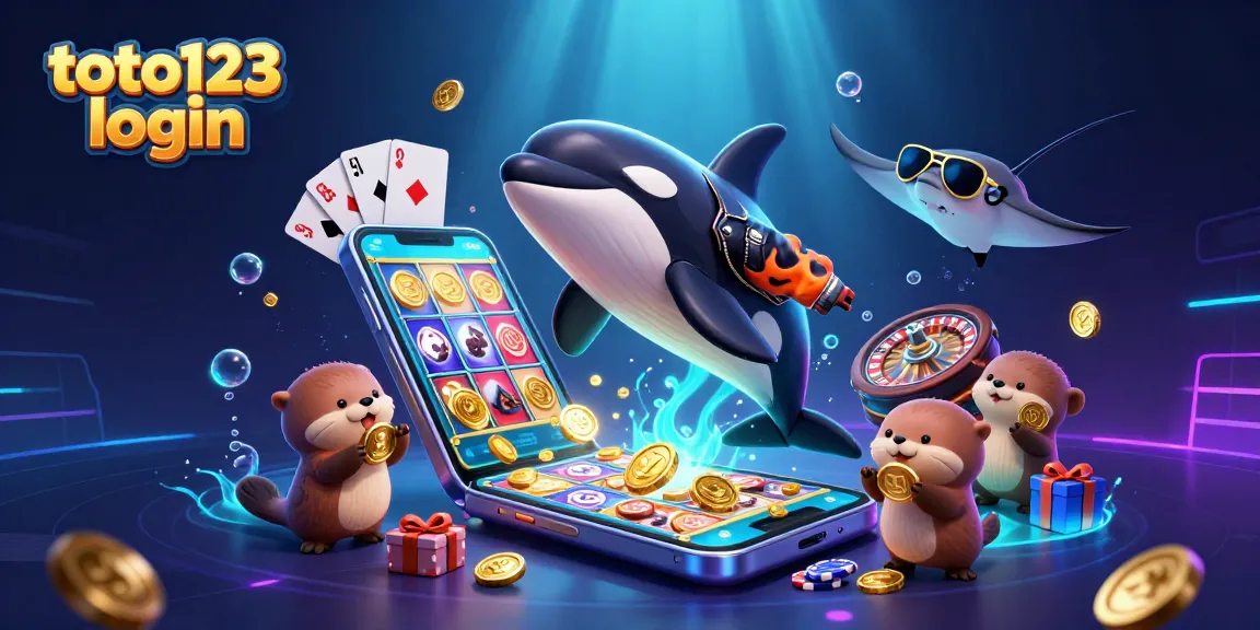 Engage with the exciting toto123 login, featuring vibrant sea creatures and rich casino elements!