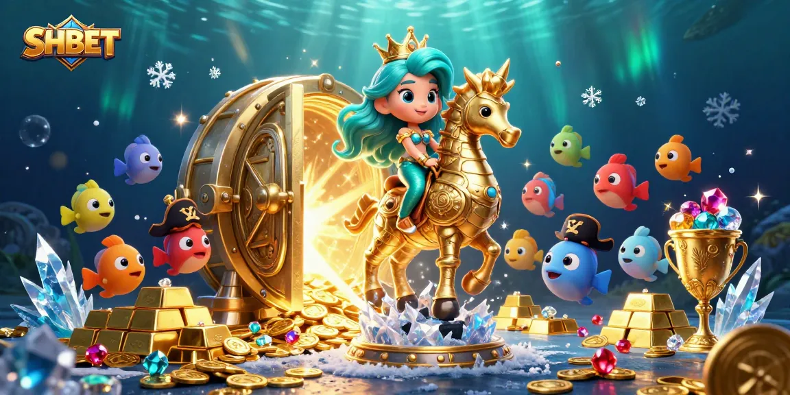 Engage in thrilling gameplay at SHBET with a rich underwater casino scene featuring mermaids and treasures.