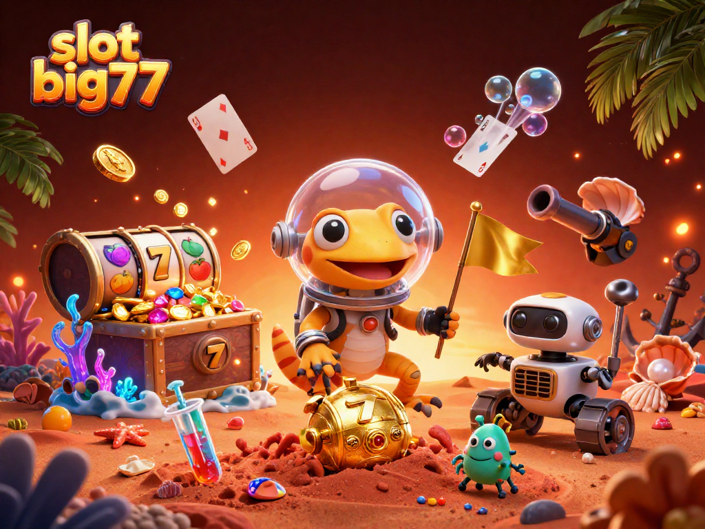 Spin the reels in slot big777 for exciting wins amidst vibrant 3D alien characters!
