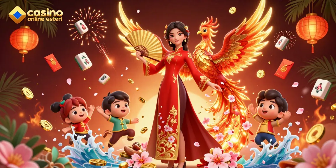 Vivi l'emozione nei casino online esteri con questa vivace illustrazione 3D che mette in risalto elementi di gioco dinamici.