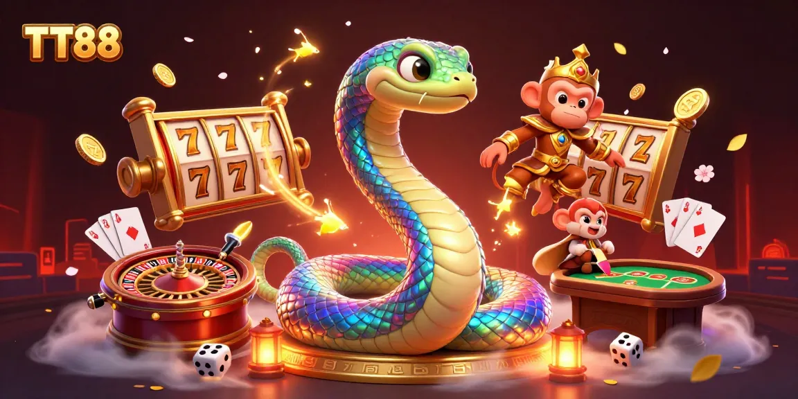 Experience thrilling casino action with TT88 in a vibrant, ultra-detailed 3D illustration.