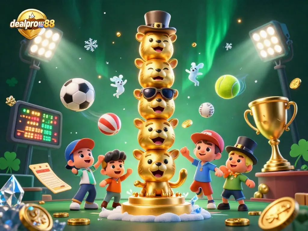 Experience dealpromo88 with dynamic sports betting elements and vibrant casino graphics.