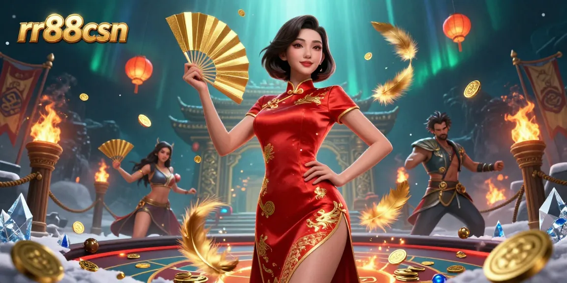 Engage with rr88csn in this immersive casino illustration showcasing vibrant games and culture.