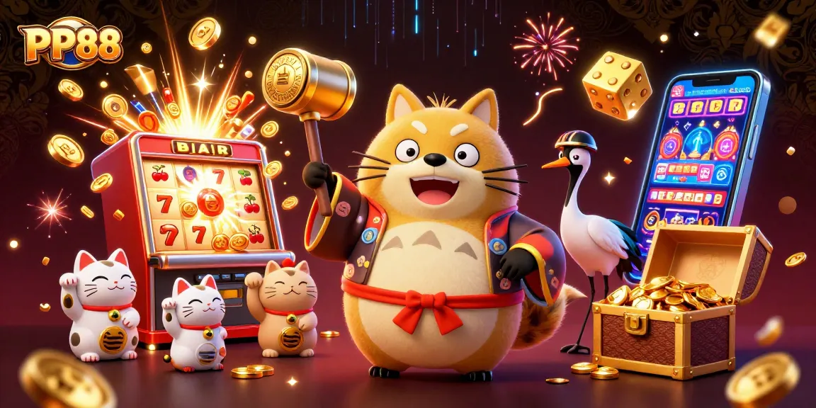 Experience thrilling gameplay at PP88 with vibrant 3D characters and exciting casino elements.