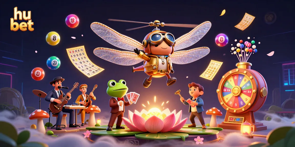 Experience thrilling moments at hu bet casino with vibrant lottery balls and dynamic characters.