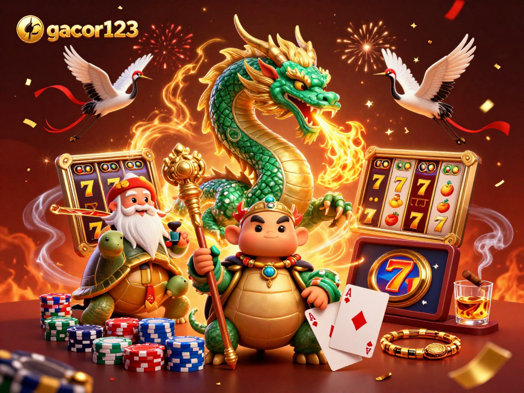 Experience thrilling gameplay at gacor123 with dynamic slot reels and fantastical characters.