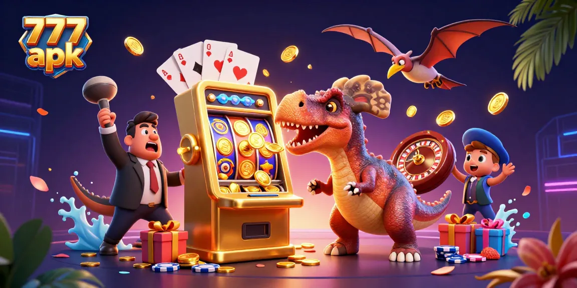 Experience big wins with the thrilling 777 apk slot machine action amidst dynamic casino elements.