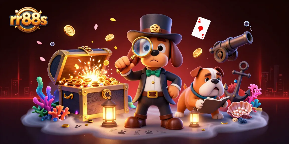 Experience thrilling gameplay with rr88s as characters uncover treasure in a vibrant casino scene.