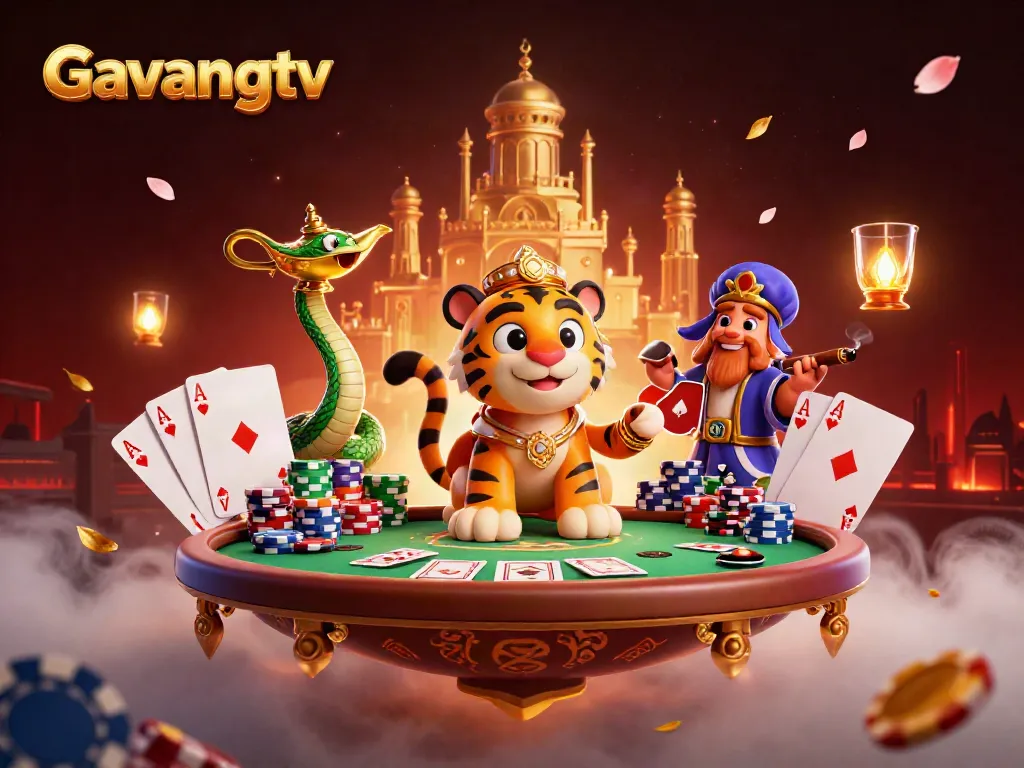 Gavangtv immerses viewers in a magical experience of engaging casino elements with a tiger sultan.