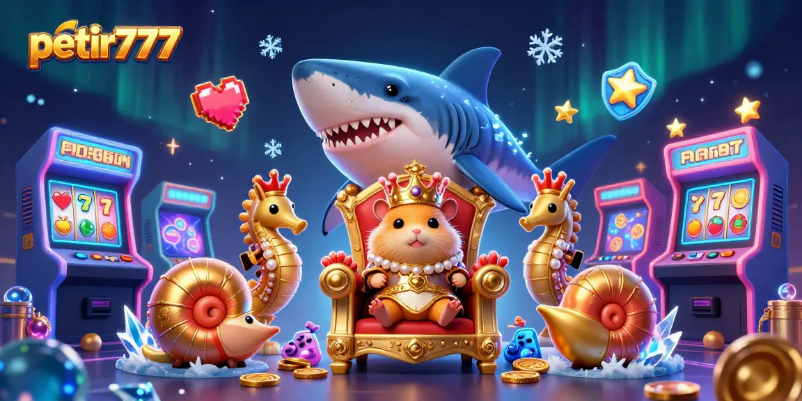 Experience petir777 with interactive gaming featuring a vibrant scene of royal characters surrounded by arcade elements.