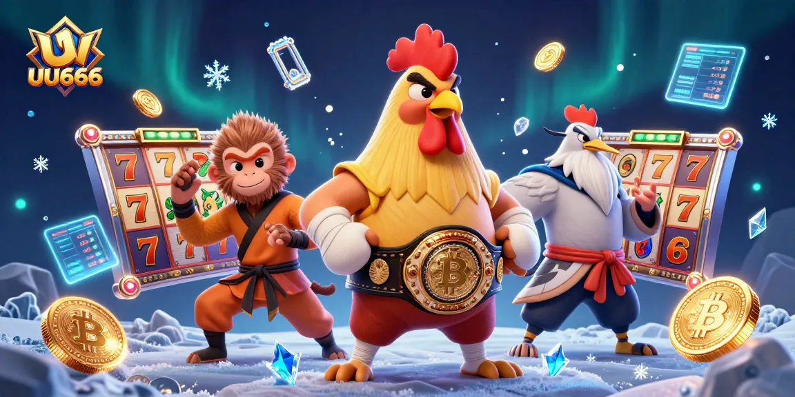 Experience thrilling gameplay at UU666 with dynamic slots, crypto coins, and vibrant characters.