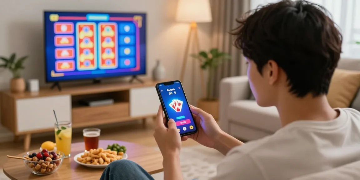 Engaged user installing game on Alano Dt 5 app in cozy gaming environment.