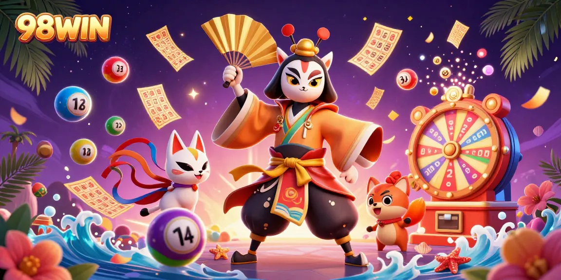 Engage in exciting gameplay at 98WIN with dynamic lottery action and vibrant visuals.