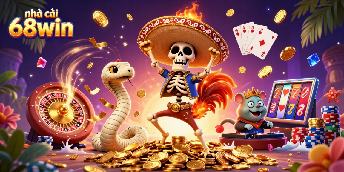 Experience thrilling wins at nhà cái 68win with vibrant 3D characters and exciting casino elements.