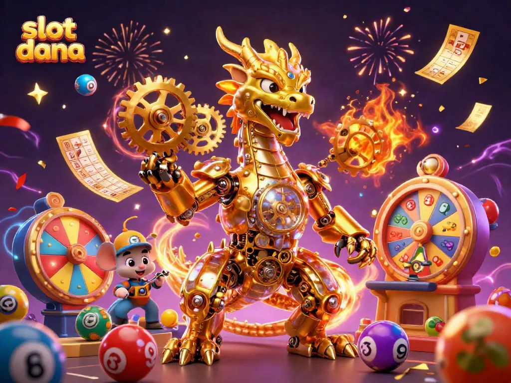 Slot dana menghadirkan momen seru dengan naga emas dan elemen kasino berwarna-warni untuk pengalaman seru.