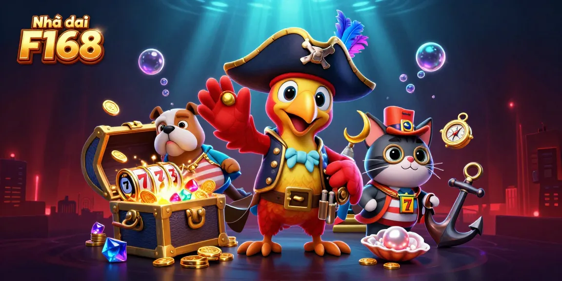 Join the excitement at Nhà cái F168 with dynamic gaming elements and vibrant characters!