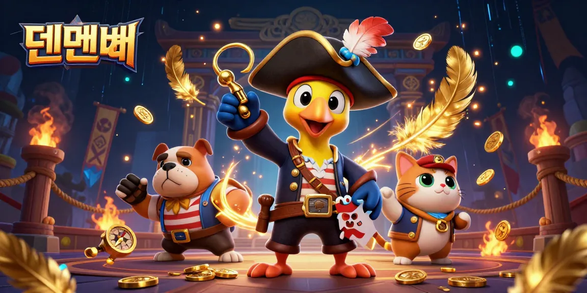 Experience exciting gameplay with 텐텐벳 at a vibrant 3D pirate-themed casino scene.