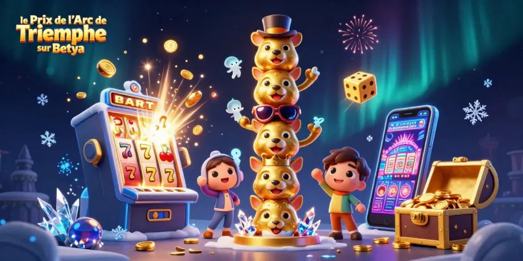 Experience the excitement of le Prix de l'Arc de Triomphe sur Betya in this dynamic casino scene.