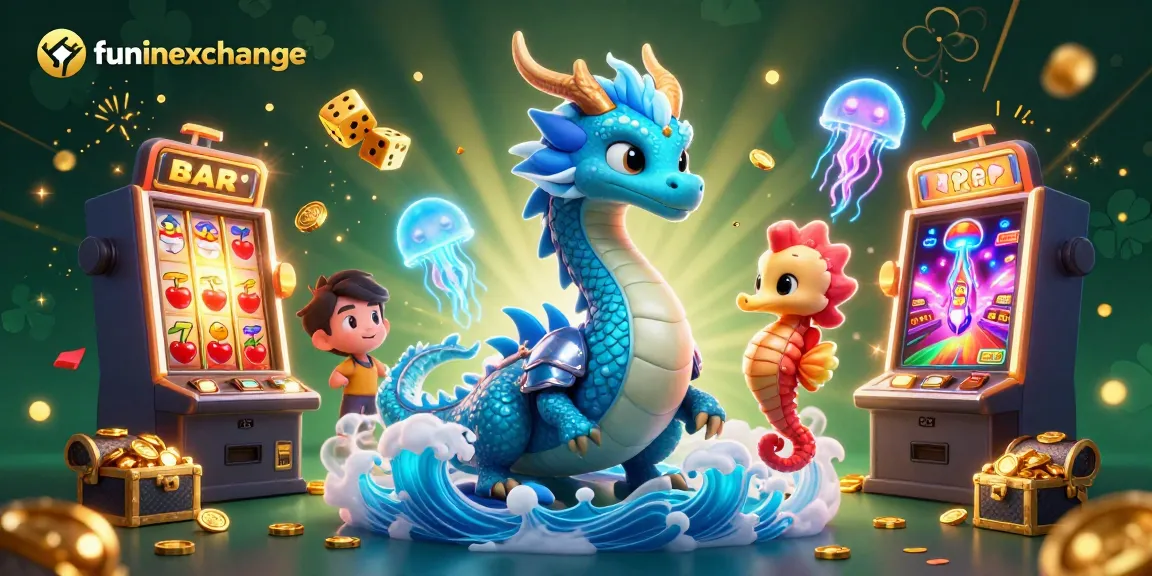 Experience excitement with funinexchange, featuring vibrant gaming elements and dynamic characters.