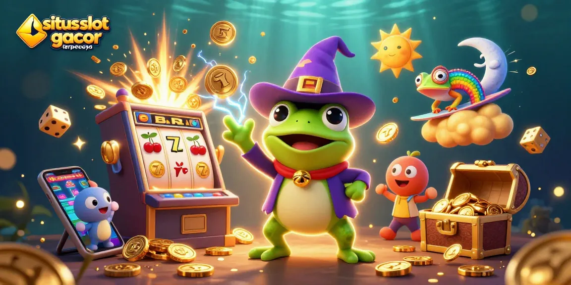 Experience the excitement of situs slot gacor terpercaya with a vibrant 3D illustration featuring jackpots, coins, and thrilling elements.
