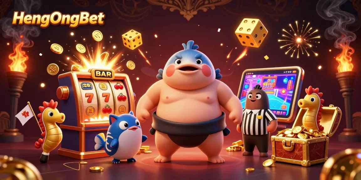 Experience HengOngBet's dynamic gaming world featuring a lively underwater casino scene.