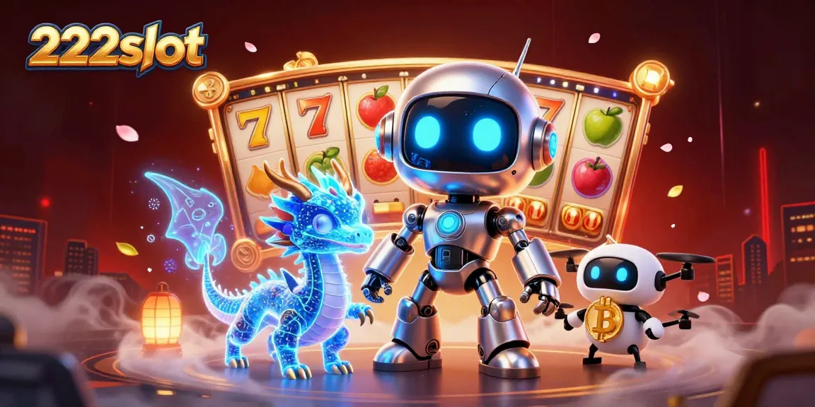 Menangkan jackpot di 222slot dengan simbol slot yang berwarna-warni dan suasana kasino yang menarik.