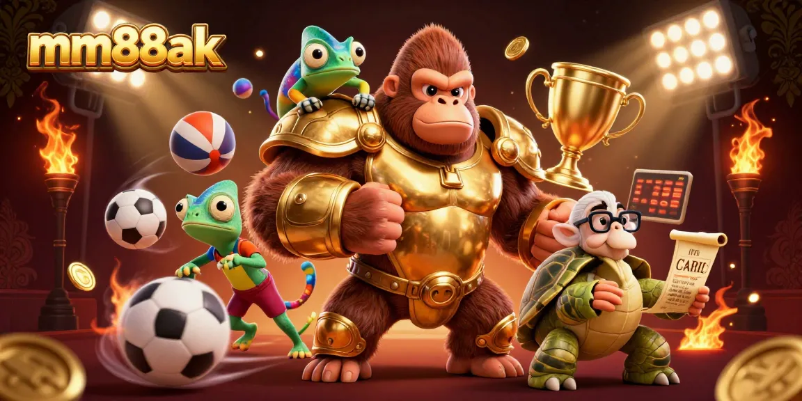 Experience the excitement of mm88ak with a glorious gorilla king and vibrant game elements.